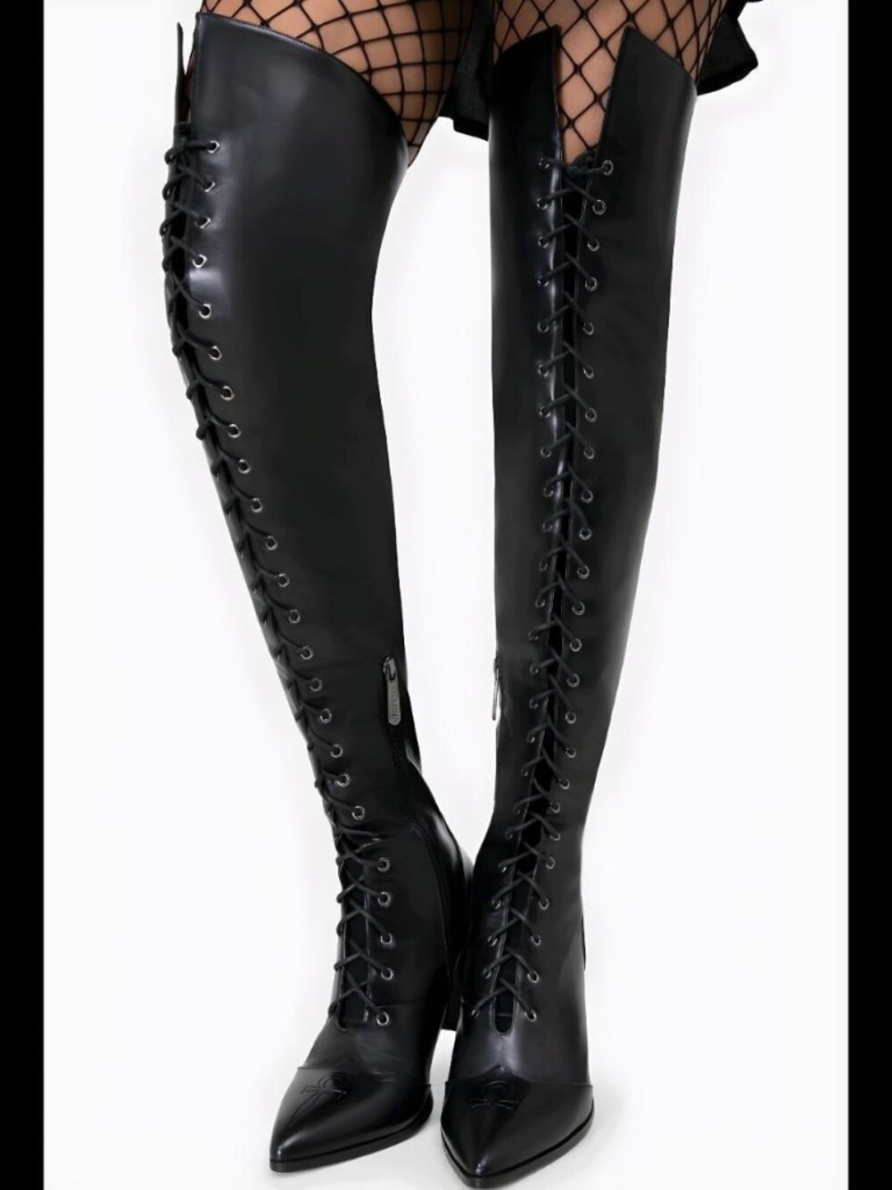 KILLSTAR Ankh Eveninghill Thigh High Boots Size 7 and 8 Available - Picture 2 of 3